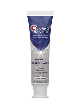 Отбеливающая зубная паста crest 3d white advanced express white