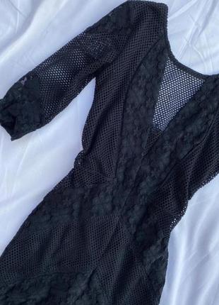Чорна мереживна сукня topshop🔥