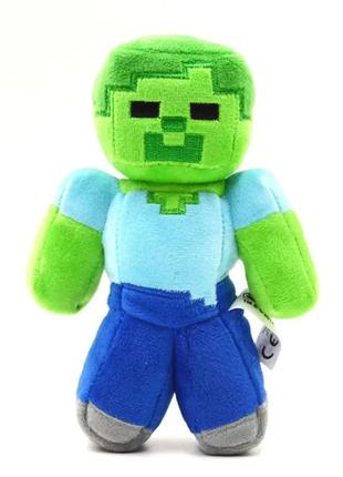 Мягкая игрушка Зомби из Майнкрафт Mojang Minecraft 21 см