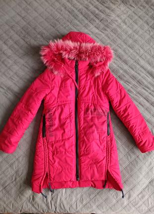 Куртка зимова дитяча для дівчинки пальто зимові для дівчинки