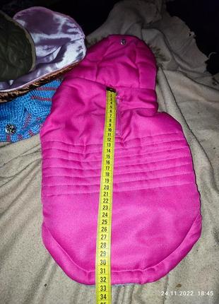Тепла куртка для собаки спинка 32 см