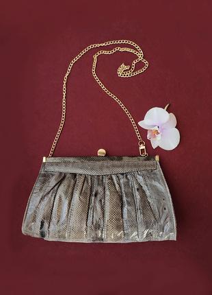 Клатч сумочка жіноча з натуральної шкіри змії, вінтаж Америка