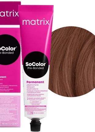 Стойкая краска Matrix SoColor Pre-Bonded 6MG темный блондин мо...