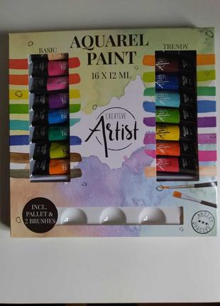 Набір акварельних фарб (16 кольорів)
