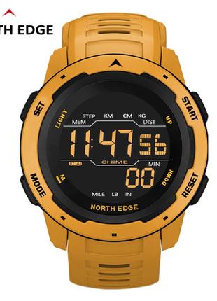 Многофункциональные спортивные часы North Edge Mars Yellow 50M