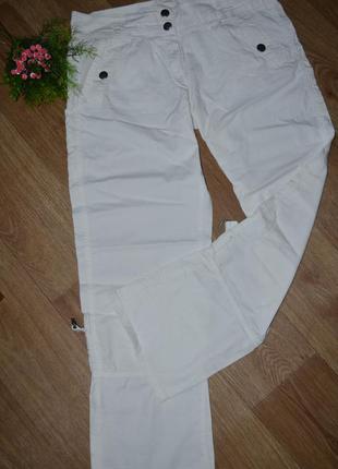 Белые , стильные штаны - бриджи трансформеры  от next с карман...