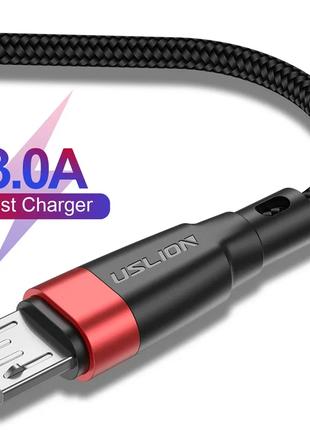 Кабель быстрой зарядки Uslion 3A USB - Micro USB 1 метр WU873-...