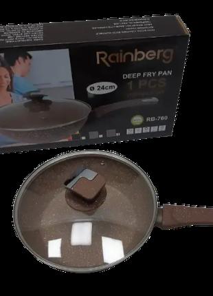 Глибока сковорода з кришкою Rainberg RB-760 24 см