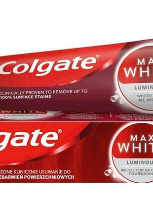 Зубна паста 75мл Max White Luminous ТМ Colgate