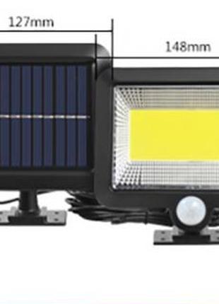 Ліхтар із сонячною батареєю з датчиком руху настінний 100 COB ...