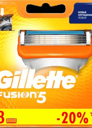 Сменные кассеты картриджы Джиллетт Фьюжин Gillette Fusion 8 шт...
