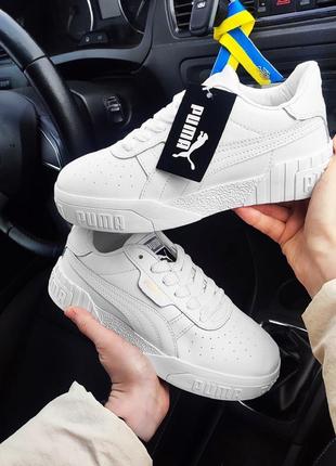 Женские кроссовки puma cali white белые