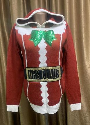 Новогодний свитер свитшот Санта Next размер s