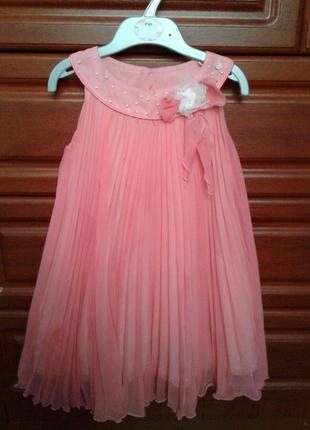 Baby a.(anni 4) италия нежное красивое платье-сарафан-плиссе 4...