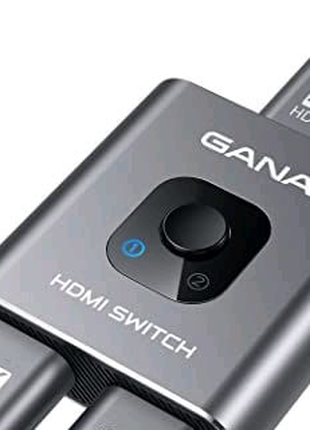 Перемикач HDMI 4K@60Hz Gana 2 в 1