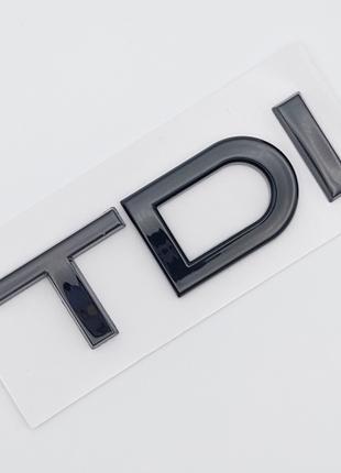 Эмблема надпись TDI на заднюю часть (чёрный, глянец), Audi