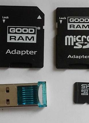 Адаптери-перехідники microSD +карта пам'яті 32GB не робочі