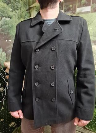 Пальто мужской черный размер 52