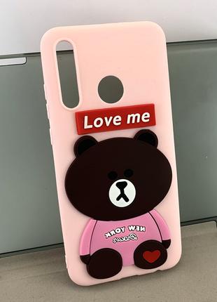 Чехол на Huawei P Smart 2019 накладка Bear Love силиконовый ба...