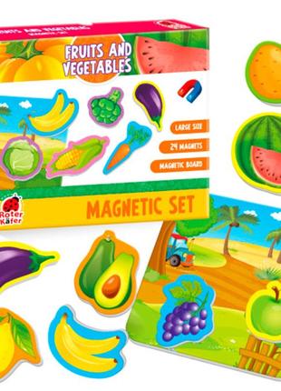 Набор овощей и фруктов на магнитах