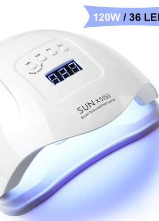 Професійна LED лампа SUNX5 PLUS для манікюру з таймером та датчик