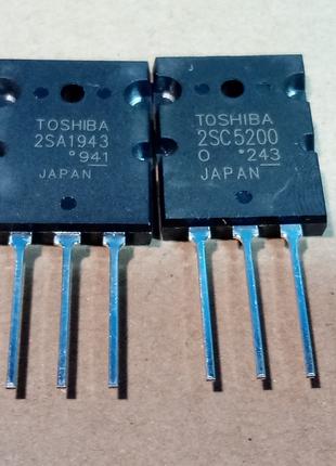 Біполярні транзистори TOSHIBA 2SA1943 2SC5200.