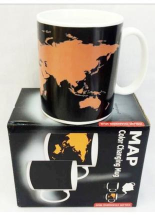 Чашка-хамелеон Карта мира, SL, Чашки хамелеон, Оригинальная ча...