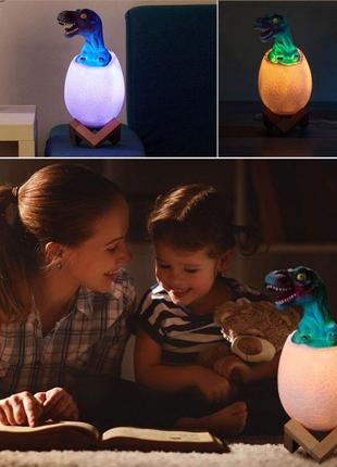 3D Лампа ночник аккумуляторный яйцо Динозавра, SL1, лампа-ночн...