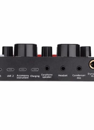 Профессиональная Внешняя USB звуковая карта V8 гарнитура для М...