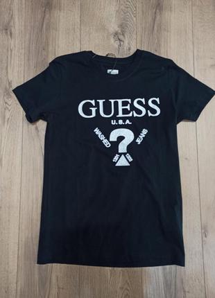 Мужская брендовая футболка  guess