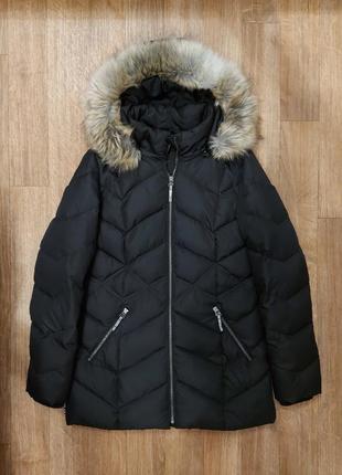 Куртка пуховик парку зимова стьобана 44-46 базова модель