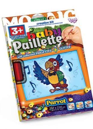 Картина-мозаика из пайеток "Baby Paillette: Попугай"