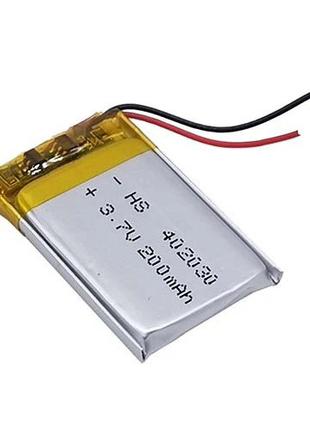 Аккумулятор 402030 Li-pol 3.7В 200мАч для RC моделей GPS MP3 MP4