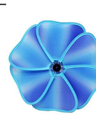 Ветрячок детский текстильный "Цветок", голубой