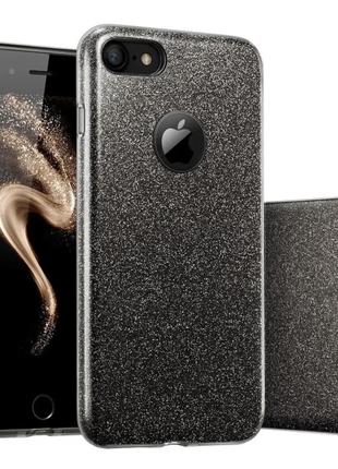 Мерцающий чехол для iPhone 6/6S серый с блесточками
