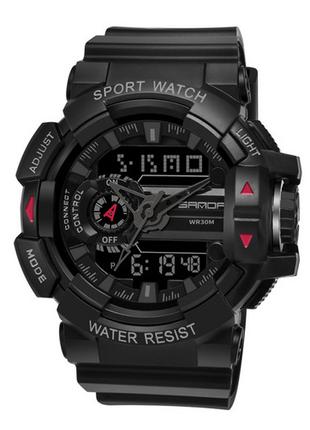 Спортивные тактические часы Sanda 599 All Black противоударные...