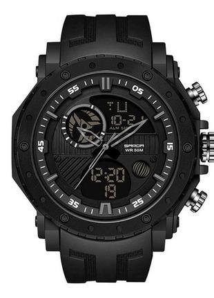 Спортивные тактические часы Sanda 6012 All Black противоударны...