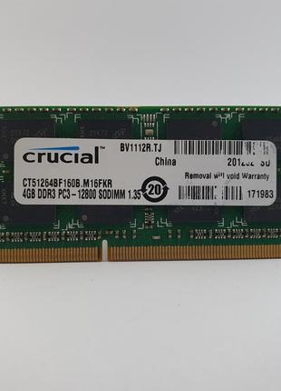 Оперативна пам'ять для ноутбука SODIMM Crucial DDR3L 4Gb 1600M...