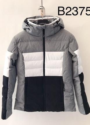 Куртка спортивная Just Play серый с белым (B2375-lightgrey) - S