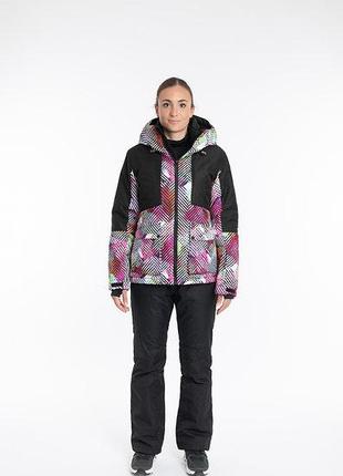 Куртка лыжная женская Just Play Aqua черный с розовым (B2418-b...