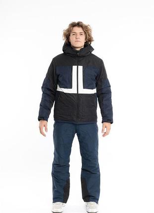 Куртка лыжная мужская Just Play черный с белым (B1352-navy) - XL