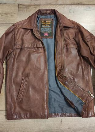Pall mall american classic pilot куртка кожаная коричневая муж...