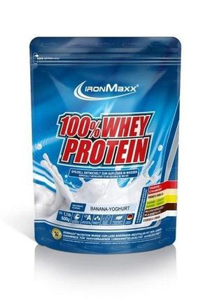 Протеин IronMaxx 100% Whey Protein 500 g /10 servings/ Banana ...
