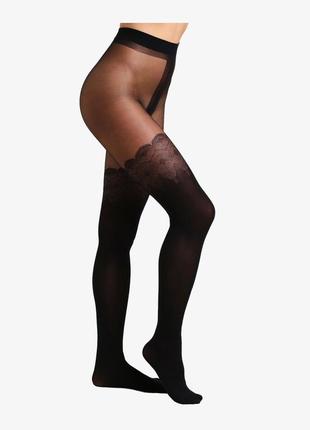 Колготы с имитацией чулок pretty polly flirty mock lace hold ups