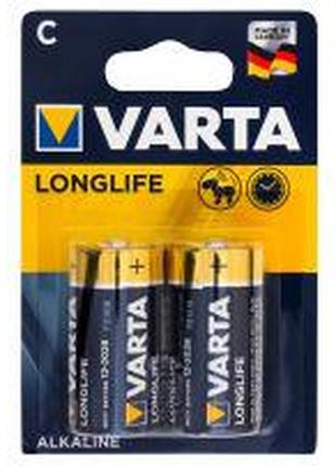 Батарейки VARTA LONGLIFE C BLI 2 ALKALINE(ж)