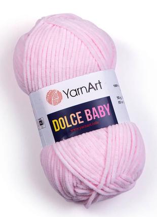 Пряжа YarnArt Dolce Baby 781 світло-рожева ярнарт дольче бебі ...