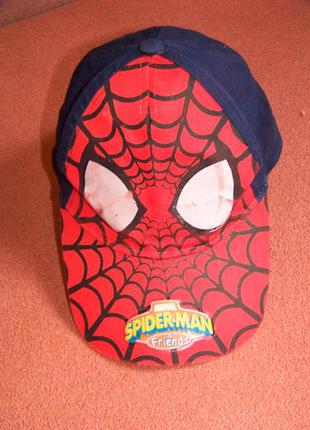 Кепка спайдермен 100% хлопок marvel spider-man 3-6 лет