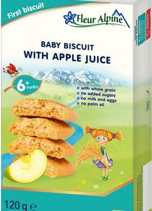 Детское печенье Fleur Alpine Organic with Apple juice, с яблоч...