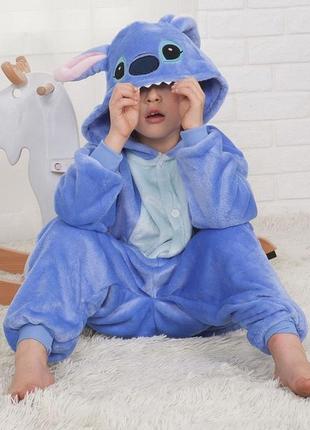 Пижама кигуруми стич синий детская для детей 120