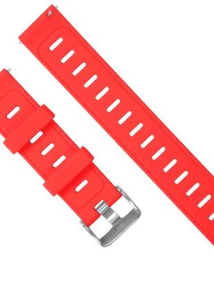Ремешок силиконовый для часов 22 мм Type A красный